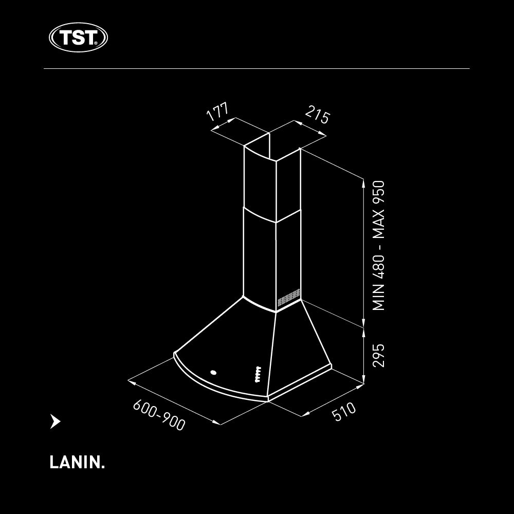 Campana TST Lanin Blanca 60 cm - LVEQUIPAMIENTO