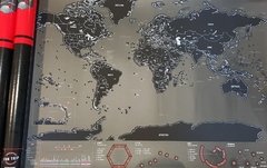Mapamundi para raspar con capitales del mundo