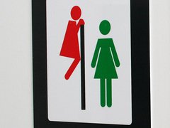 Cartel "Toilet Mujer Mirona Gay" - comprar online