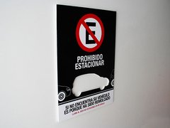 Cartel "Prohibido estacionar" - comprar online