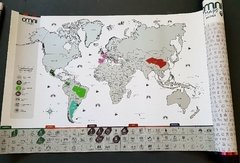 Omni Maps Mundi Mapa para raspar Incluye púa para raspar fácil