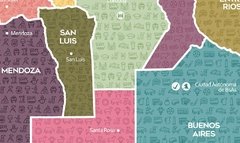 Mapa para raspar Omni Maps Argentina Incluye Púa para raspar fácil - comprar online