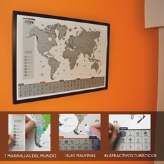 Marco Premium 70 cm x 50 cm + mapamundi Omni Maps Mundi Para Raspar en internet