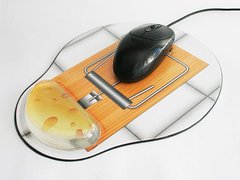 Mousepad con gel de descanso "Ratonera"