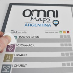 Imagen de Mapa para raspar Omni Maps Argentina Incluye Púa para raspar fácil