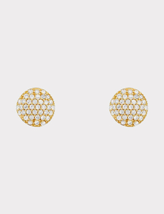 Brinco Pave de Diamantes Ouro Amarelo 18k