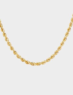 Colar Corda Ouro Amarelo 18k