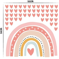 Arcoiris, corazón y cruces 50x50cm - comprar online