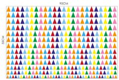 TRIANGULOS COLORES - PL 13 - 55x95cm - comprar online