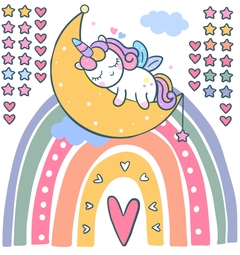 UNICORNIO ARCOIRIS 50x50cm - comprar online