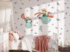 Principito palomitas lilas y celestes 145x95cm - LU500 - comprar online