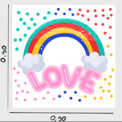 ARCOIRIS LOVE cm x 50 cm - comprar online