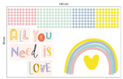 Arcoíris ALL YOU NEED IS LOVE 145x95cm - comprar online