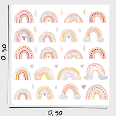 ARCOIRIS ACUARELA 50 cm x 50 cm - comprar online