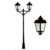 Columna con farol Doble S126