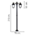 Columna con farol doble S104 - comprar online