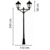 Columna con farol Doble S126 - comprar online