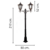 Columna c/ farol doble S138 - comprar online