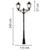 Columna con Farol Doble S123 - comprar online