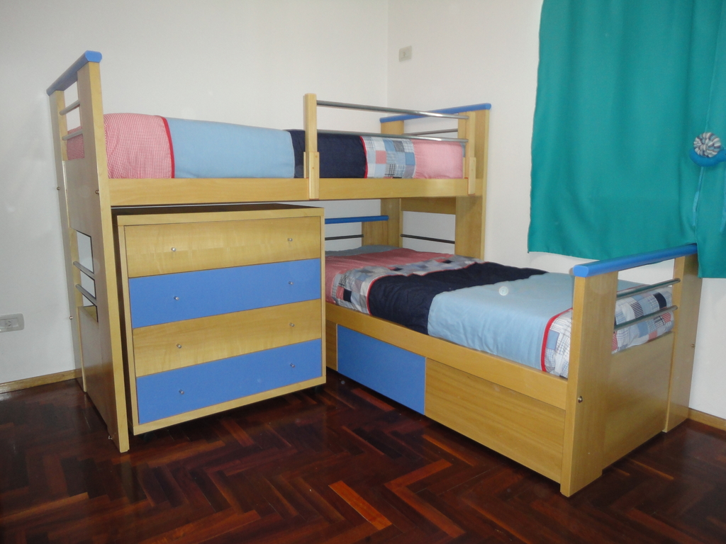 Cama Tobogán Celeste - Mueblería en Linea