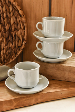 Taza Desayuno con Plato Set x 6