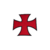 Cruz de Malta Vermelha com Borda Preta
