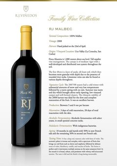 RJ Viñedos - Family Wine - Malbec - buy online