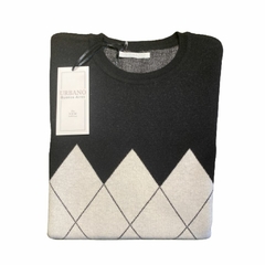 sweater cuello redondo con rombos - comprar online