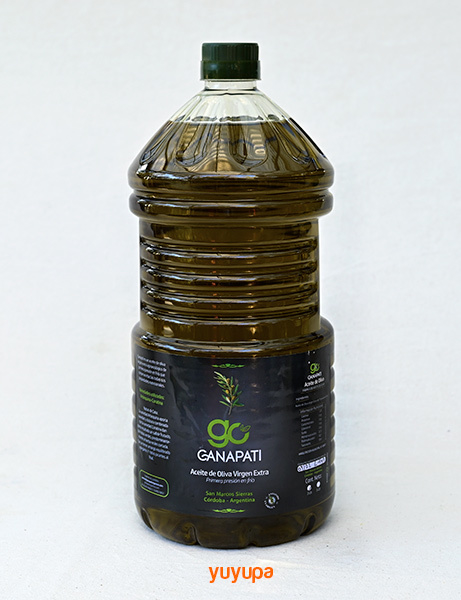 Aceite de Oliva Agroecológico x 3 Lt. ´´Ganapati´´ (Botellón de Plástico)