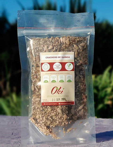 Crackers de Quinoa x 100 Gr. ´´Oki´´ (82% Orgánico)