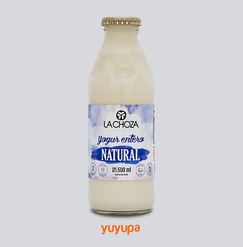 Yogurth Natural Entero Orgánico x 500 Ml. "La Choza"