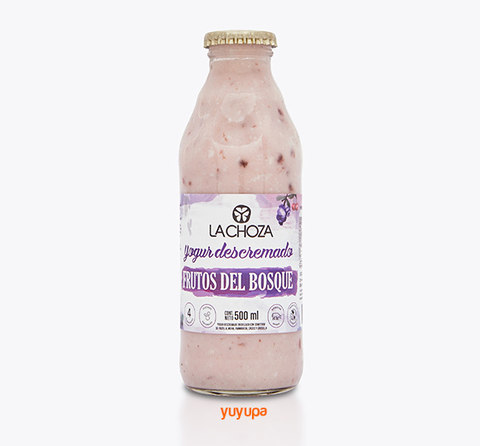 Yogurth Orgánico de Frutos del Bosque x 500 Ml. "La Choza"