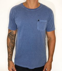 Camiseta c/Bolso (Azul Estampado)