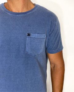Camiseta c/Bolso (Azul Estampado) - comprar online