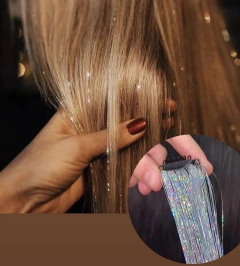 Extensión de glitter para cabello