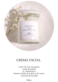 Crema facial - seca/ sensible - cosmética natural