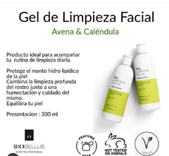 Gel de limpieza facial avena y caléndula- Biobellus