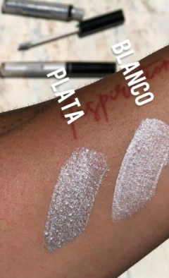 Sombra liquida efecto glitter-plateada- Katalia en internet