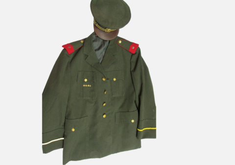 Chaqueta interesante para un oficial del ejército argentino 1960 cuero