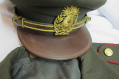 Chaqueta interesante para un oficial del ejército argentino 1960 cuero en internet