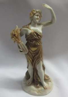 Antigua Figura Diosa Ares Porcelana Alemana Hochst 1750