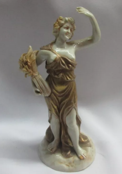 Antigua Figura Diosa Ares Porcelana Alemana Hochst 1750