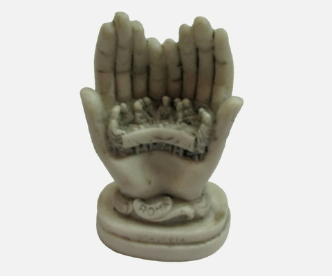 Last Supper Handmade Alabaster Antique Religious Statue Hand Sculpture