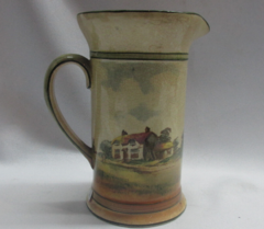 Antique 19th century Royal Doulton English countryside porcelain jug sealed c1900 - Polo Antiguo - Antigüedades en Argentina