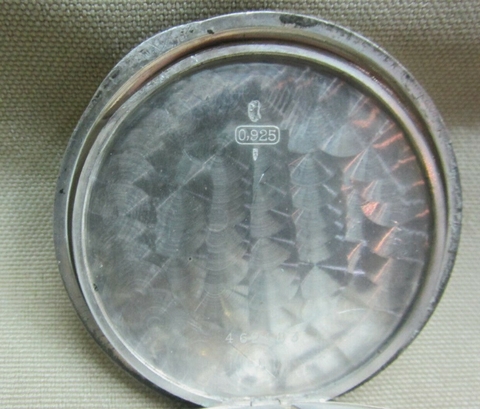 interesante reloj de bolsillo antiguo paul ditishiem solviv gris plata 925 único en internet