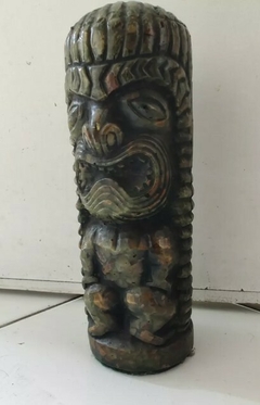 Antiguo Tiki Totem Dios Kane Jade Piedra Volcanica Hawai