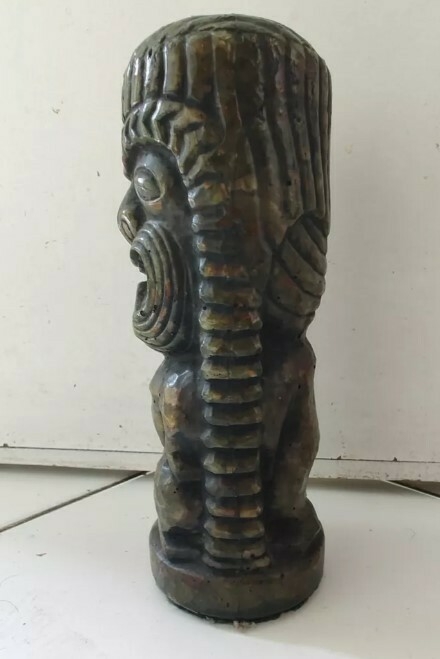 Antiguo Tiki Totem Dios Kane Jade Piedra Volcanica Hawai - comprar online