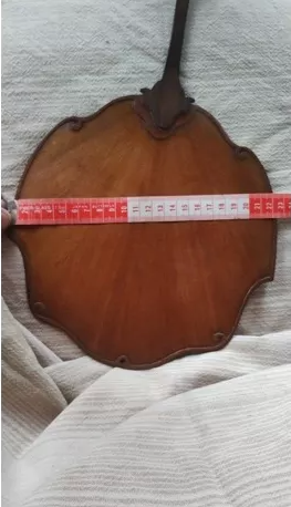 Abanico Taraceado Español De Fina Madera Deco Vintage Arte