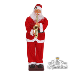 Papa Noel 1,80mts con Saxo musica y movimiento