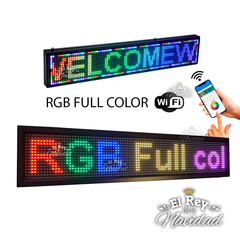 Cartel Led Rgb Full Color Programable Por Wifi 100 x 20 Cm
